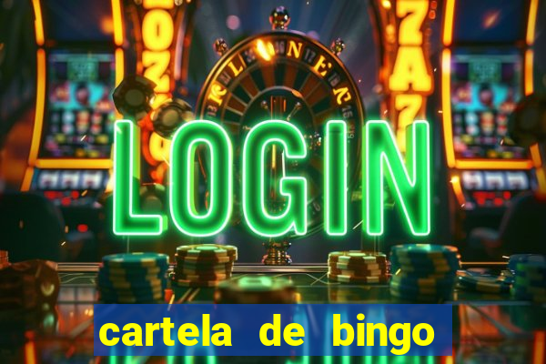 cartela de bingo pra imprimir